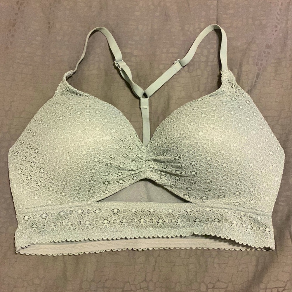 Victoria’s Secret teal racer back push-up bralette 36D
